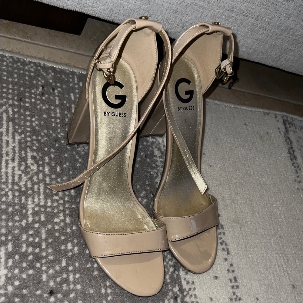 Guess Women's Beige Block Heels